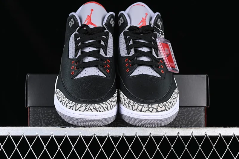 All categories Air Jordan Jordan series basketball shoes Air Jordan 3 pure original Air Jordan 3 Retro Black Cement (2018) AJ3 Joe 3 replica black cement 854262-001